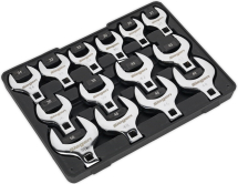 S01109 Crow's Foot Open End Spanner Set 14pce Metric 1/2" drive