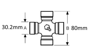 VTE5007 Universal joint 30.2mm x 80mm